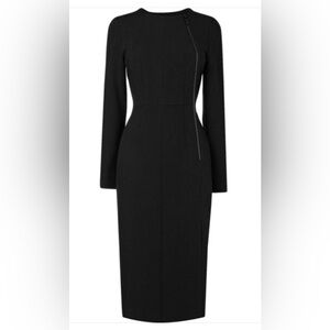 LK Bennett Black Marissa Midi Dress - Black Ribbon Collection - US 4/UK 8
